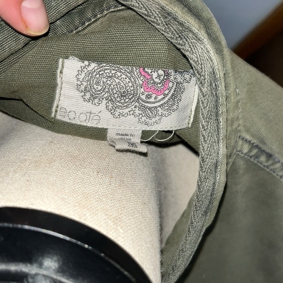 Ecote Military Jacket Women's Medium Army Green Pocket Long Sleeve Causal Women - Picture 4 of 4